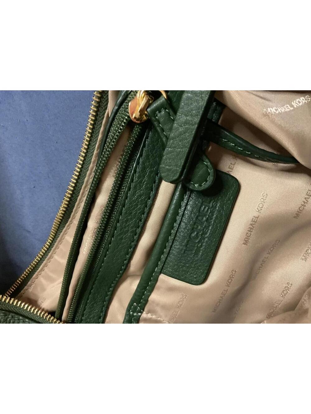Michael Kors Emerald green Lupita large leather hobo bag - Picture 9 of 13